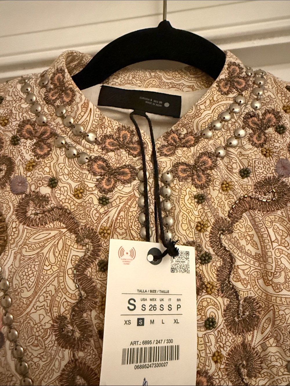 Zara embroidered paisley and floral jacket - Picture 2 of 7